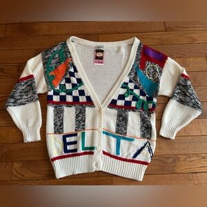 Funky varsity frat/sorority cardigan